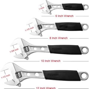 ADJUSTABLE WRENCH – WIDE RANGE AND GRIP