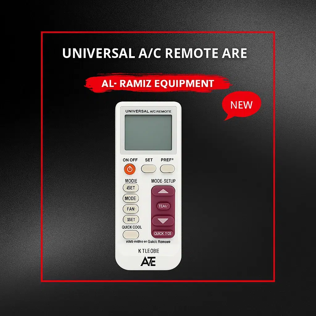 Universal AC Remote KT-109 White – multi-brand air conditioner remote control by Al-Ramiz Equipment