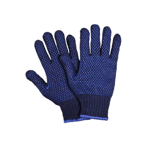 Double Sided Dotted Safety Hand Gloves Blue