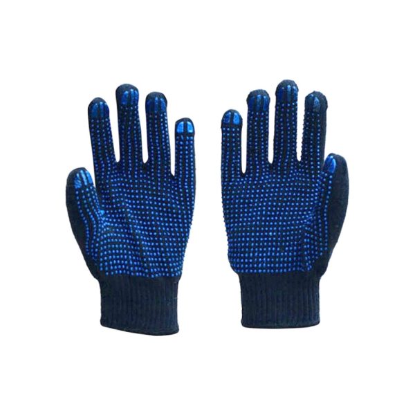 Double Sided Dotted Safety Hand Gloves Blue - Image 3