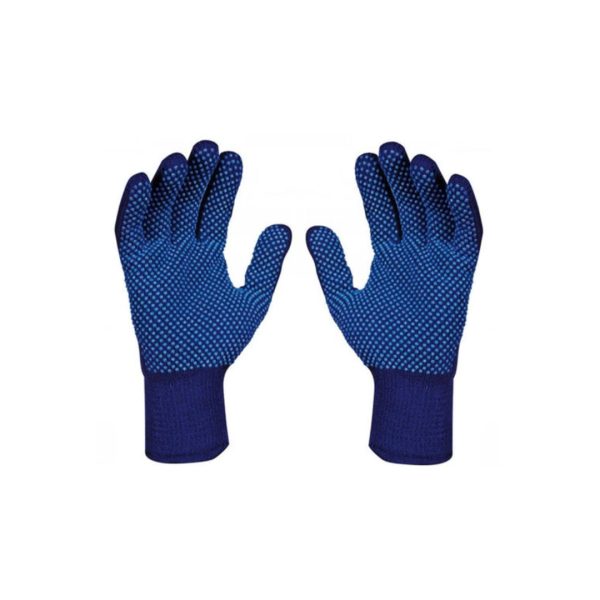 Double Sided Dotted Safety Hand Gloves Blue - Image 2