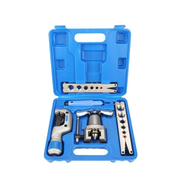 Pipe Expansion Tool, 5 in 1 Manual Pipe Flaring Tool Kit Copper Pipe Extender with Pipe Cutter and Deburring Tool