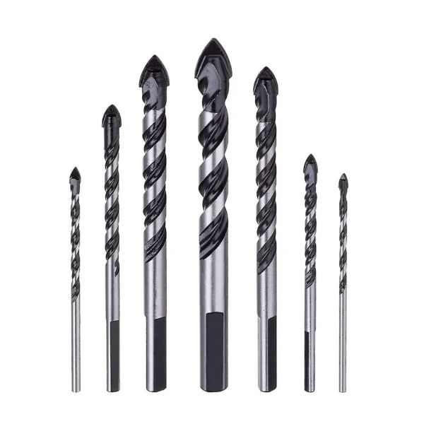 7-Piece Drill Bit Set Black 3-12millimeter - Image 2