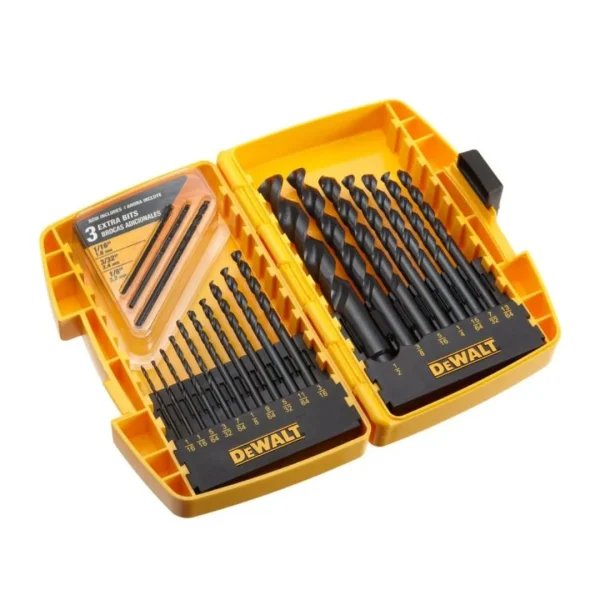 7-Piece Drill Bit Set Black 3-12millimeter