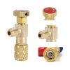 Air Conditioning Refrigerant Liquid Safety Valve, Universal Refrigerant Safety Valve Brass 1cm Diameter Cylinder Valve Replacement for Home Air Conditioner(safety valve)