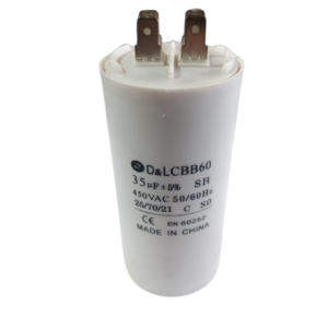 35+5uF Plastic Capacitor White