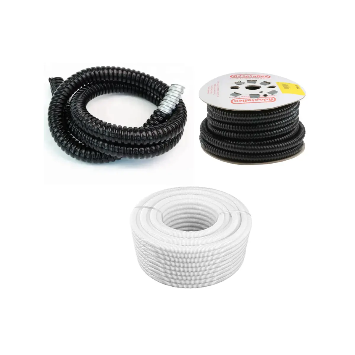 Black 20mm and 25mm PVC coated G.I flexible metallic conduit pipe coils for HVAC wiring