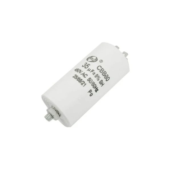 35+5uF Plastic Shell Capacitor White - Image 2