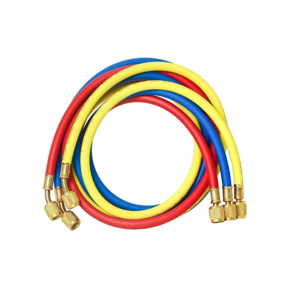 3 Pcs Refrigerant Charging Hose Replacement for R134a R12 R22 R502 3 Color Professional HVAC Hoses Kit Refrigerants AC Charging Tube Refrigerant Hoses Manifold Gauge Set