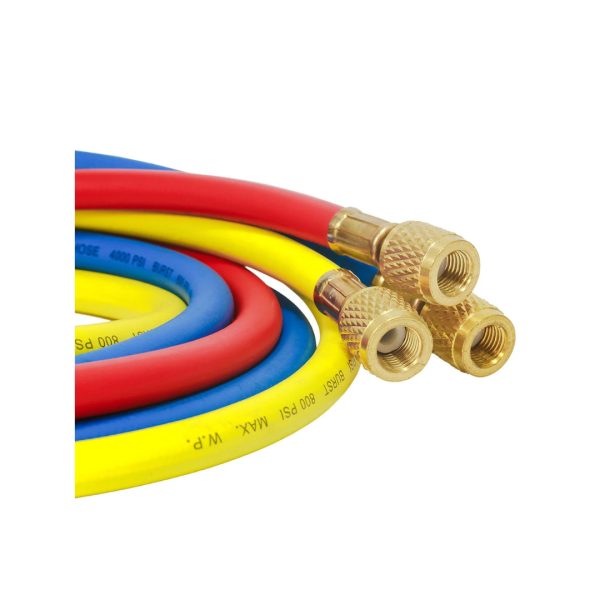 3 Pcs Refrigerant Charging Hose Replacement for R134a R12 R22 R502 3 Color Professional HVAC Hoses Kit Refrigerants AC Charging Tube Refrigerant Hoses Manifold Gauge Set - Image 2