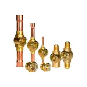 Refrigeration sight glass moisture indicators available in sizes 1/4 to 7/8 inch with copper tube ends