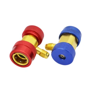 Quick Coupler R-134 low and high pressure red and blue fittings for automotive AC