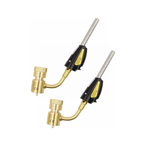 360 ° Rotating Gas Map Self-Igniting Torch Black/Gold 13.5 x 6.5 x 1.93inch - Image 2