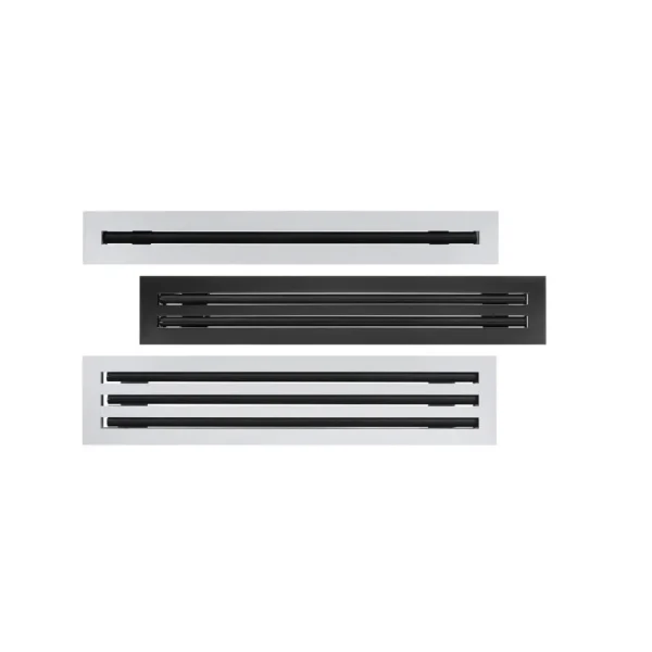 4 SLOT SUPPLY GRILL 2000MMX150MM NECK (BLACK COLOR)