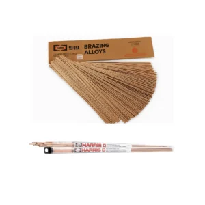 Pack of Harris 0 percent silver copper brazing rods for HVAC pipe welding