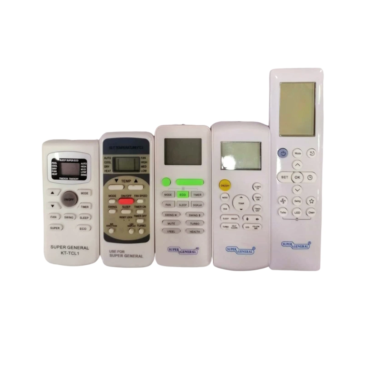 A/C remotes for Super General split and window air conditioners