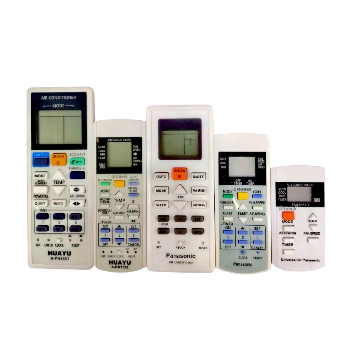 A/C remotes for Panasonic split and window air conditioners