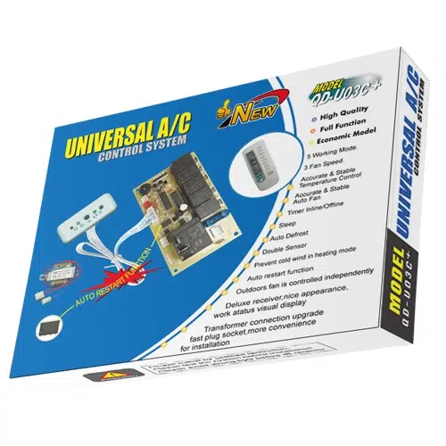Universal PC Board QD-U30A for split AC units — high-performance AC control board replacement.