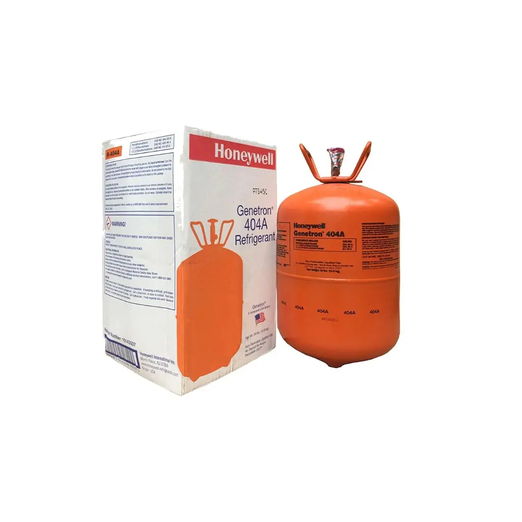 Honeywell R-404A refrigerant cylinder for commercial refrigeration systems