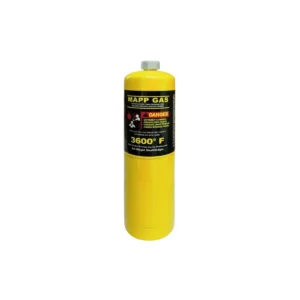Yellow 400g MAPP gas cylinder canister 3600F for high temperature HVAC copper pipe brazing